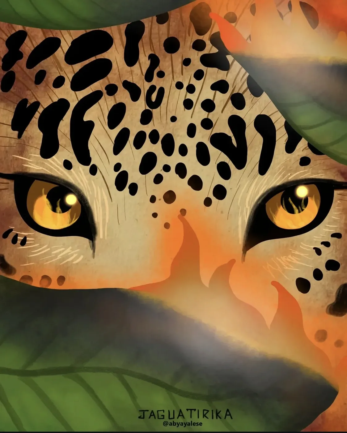 Ojos de jaguar, obra de Juliana Gomes (Jaguatirika)